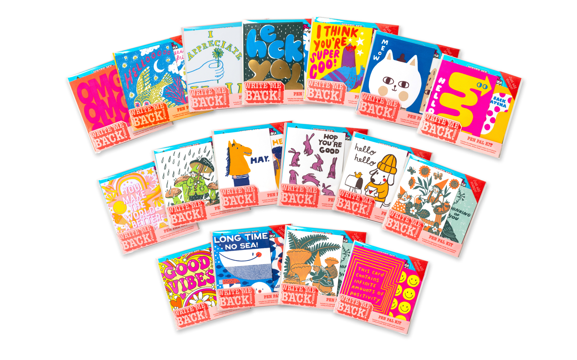 Party Sampler Pack! Write Me Back! Pen Pal Kits