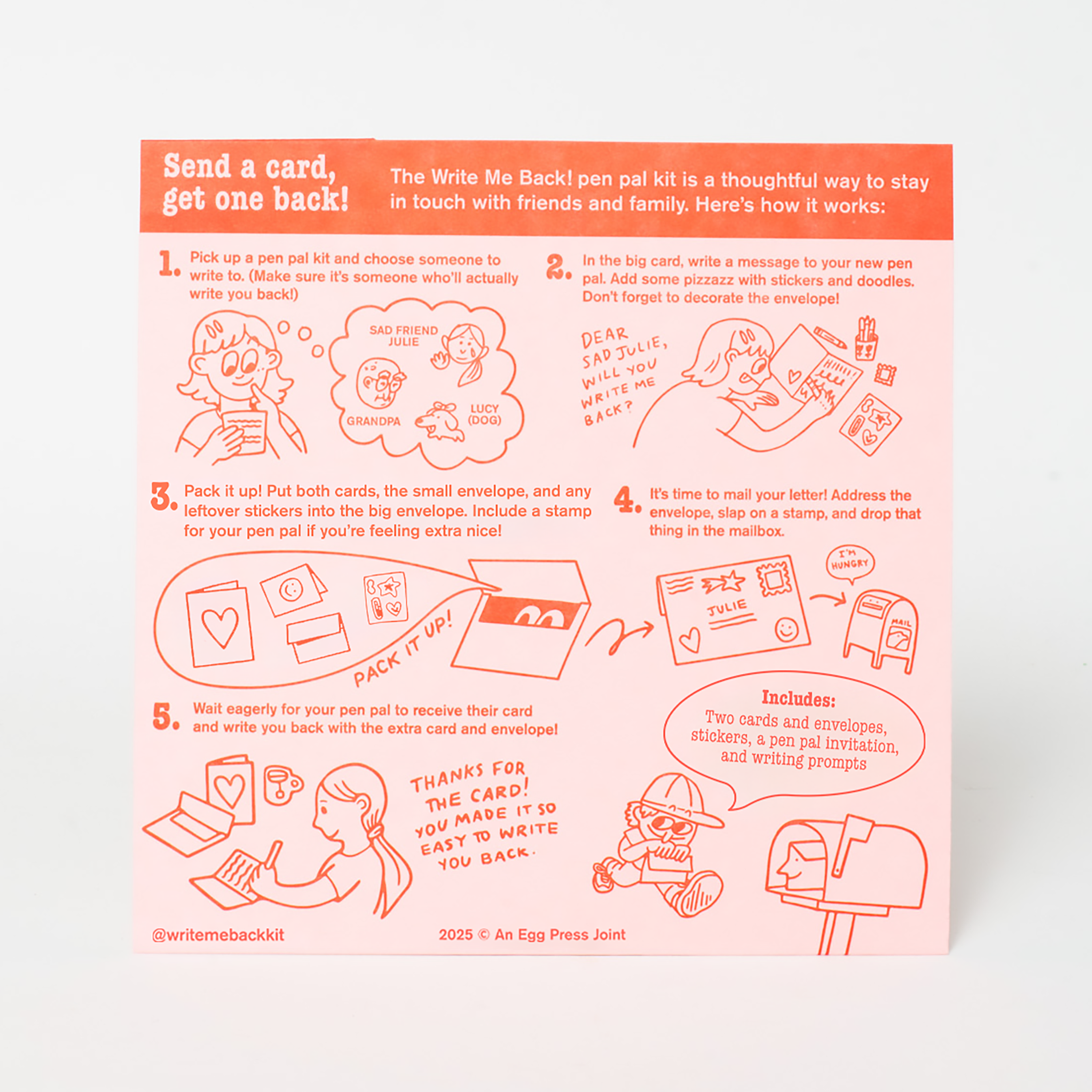 Write Me Back! Pen Pal Kit (OMG + Heart)