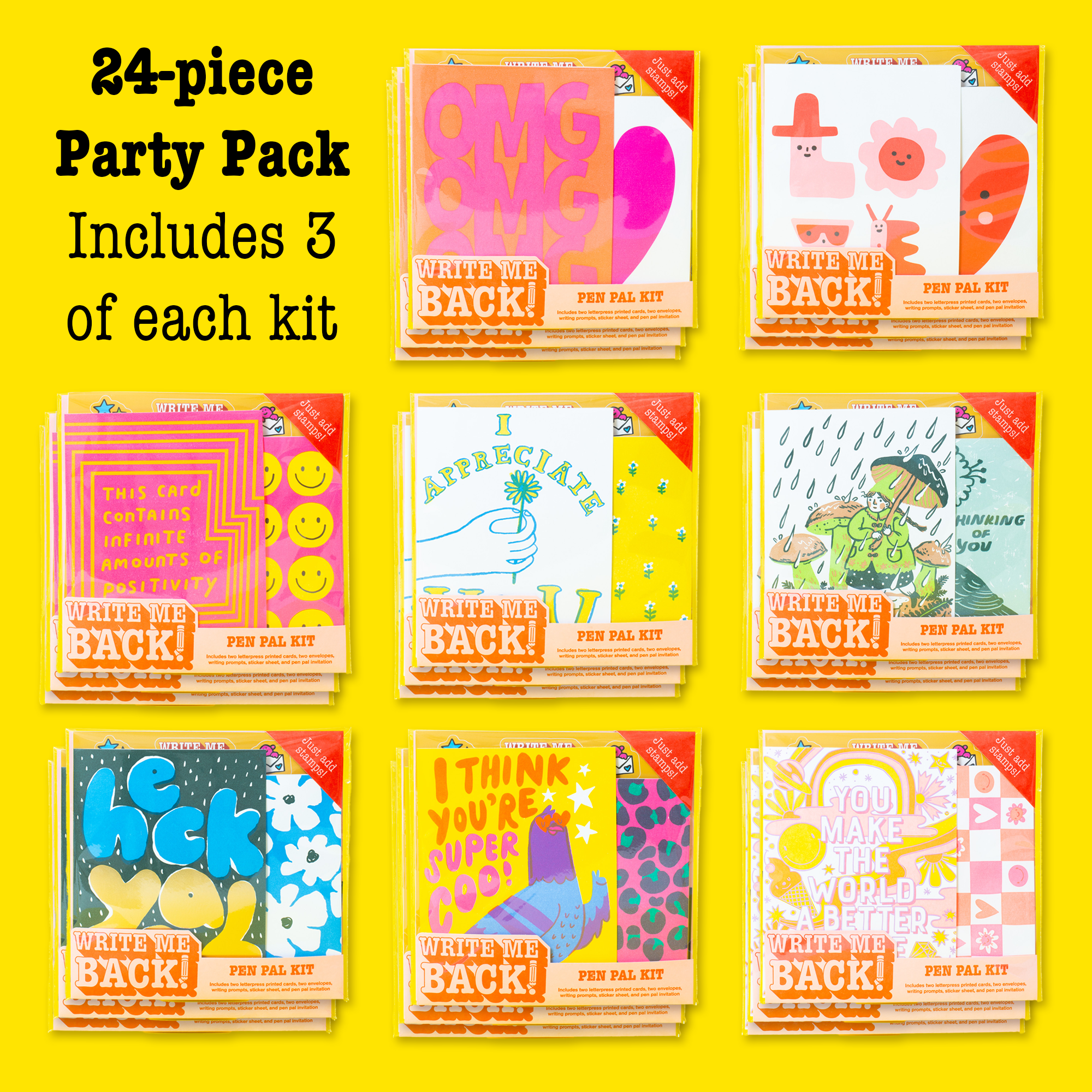 Write Me Back! Pen Pal Kit PARTY PACK