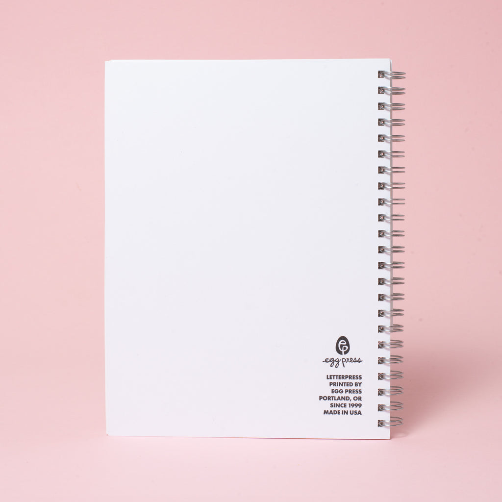 6 x 8" Spiral Blank Notebook - Rainy Day Parade