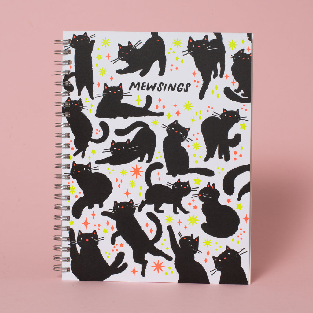 6 x 8" Spiral Blank Notebook - Cat Mewsings