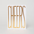 Cheers Gold Foil Letterpress Greeting Card