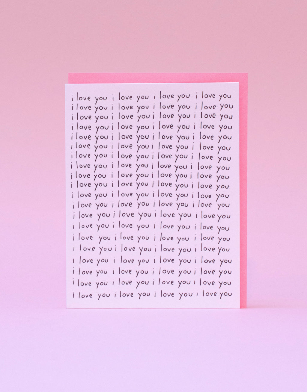 I Love You All Over Letterpress Greeting Card
