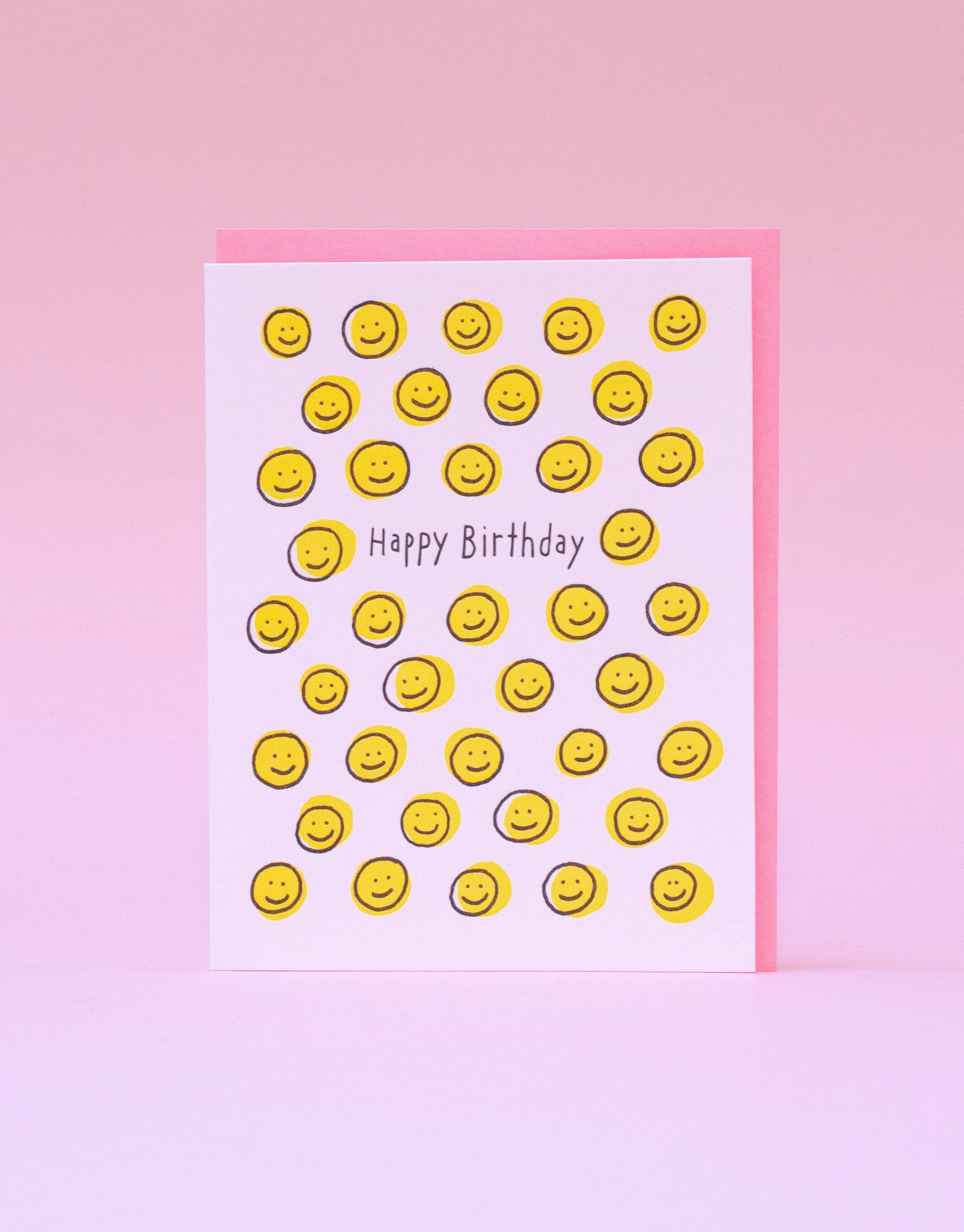 Smileys Birthday Letterpress Greeting Card