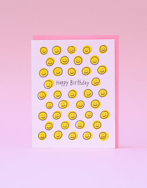 Smileys Birthday Letterpress Greeting Card
