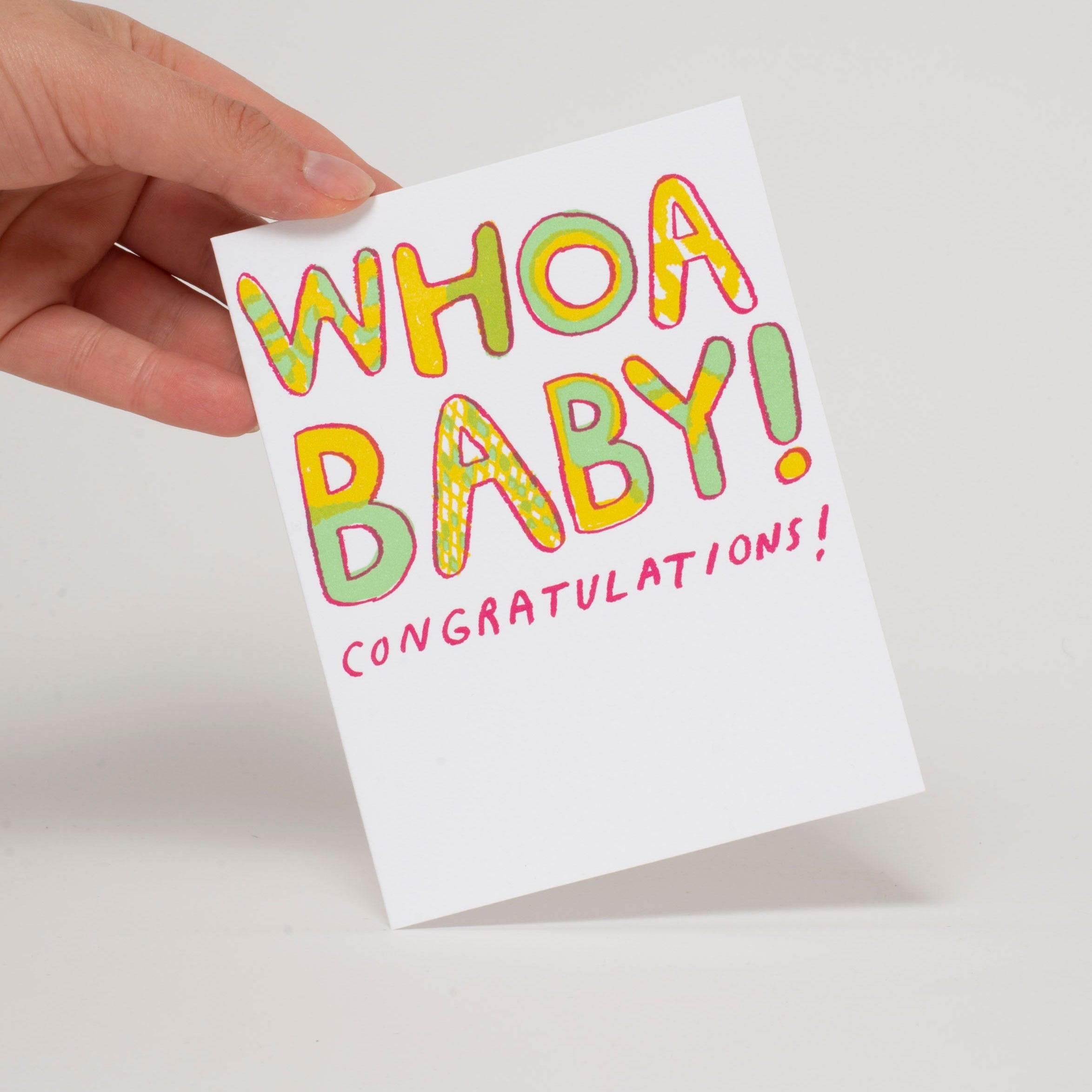 Whoa Baby! Congrats Letterpress Greeting Card
