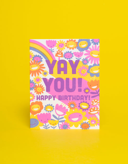 Yay You! Birthday Letterpress Greeting Card