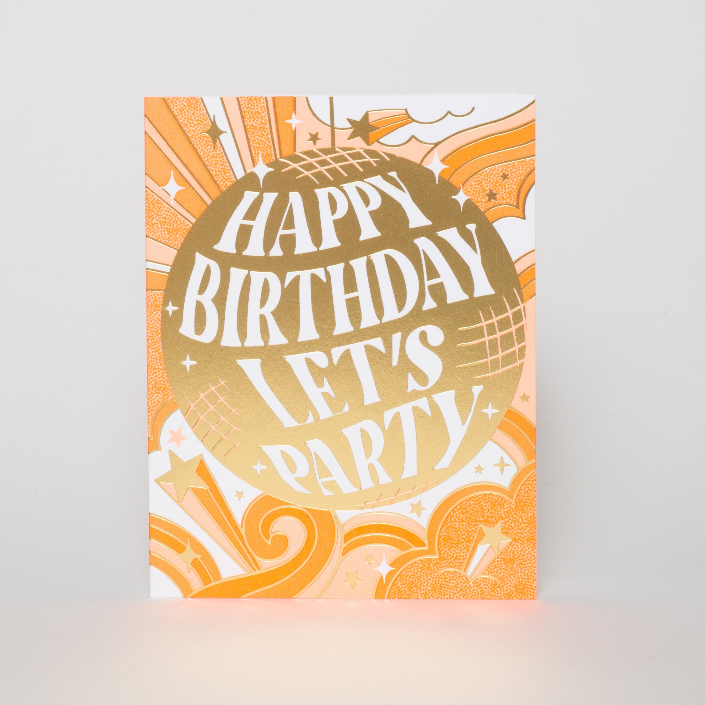 Disco Ball Birthday Letterpress Greeting Card