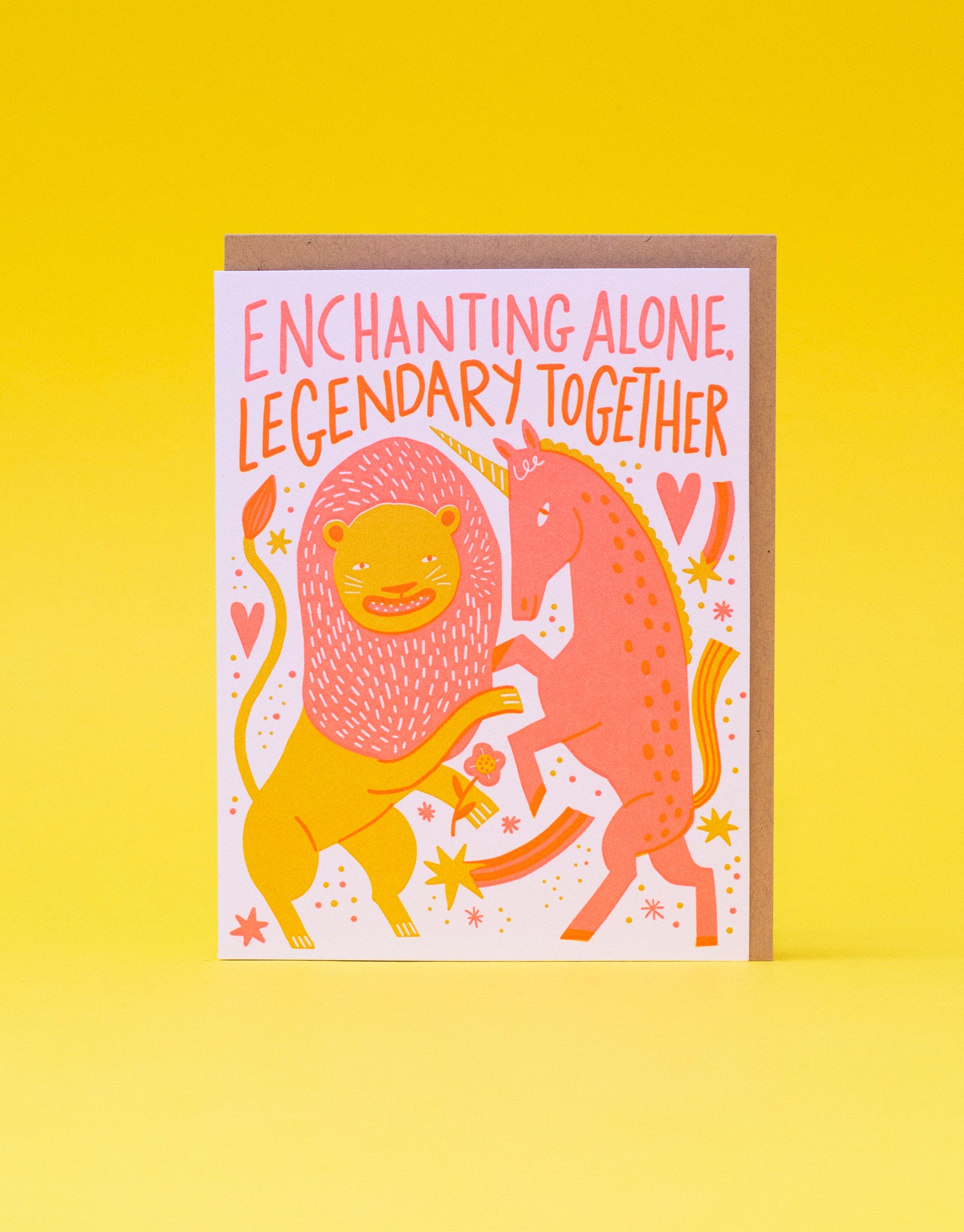 Legendary Together Wedding Letterpress Greeting Card