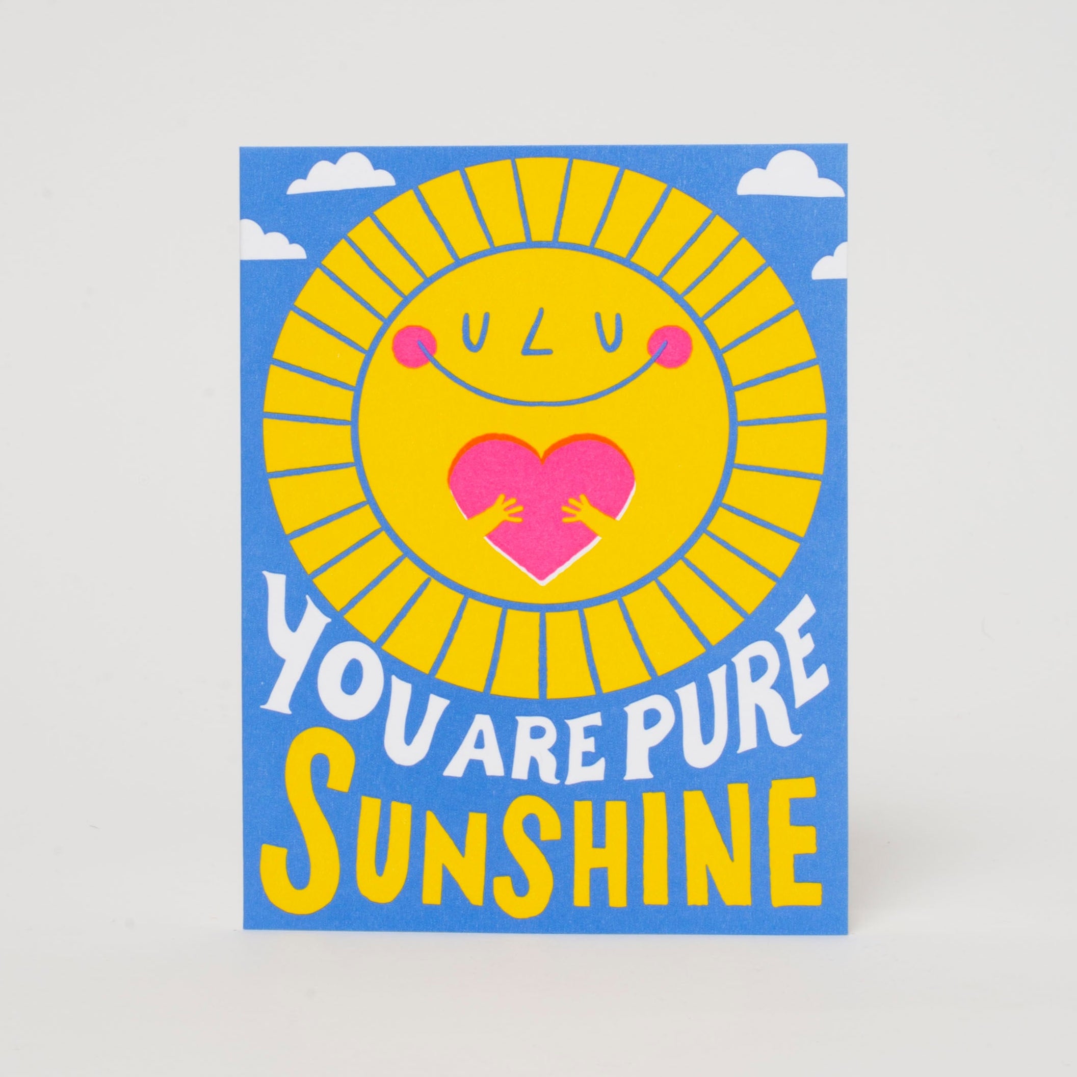 Pure Sunshine Love Letterpress Greeting Card