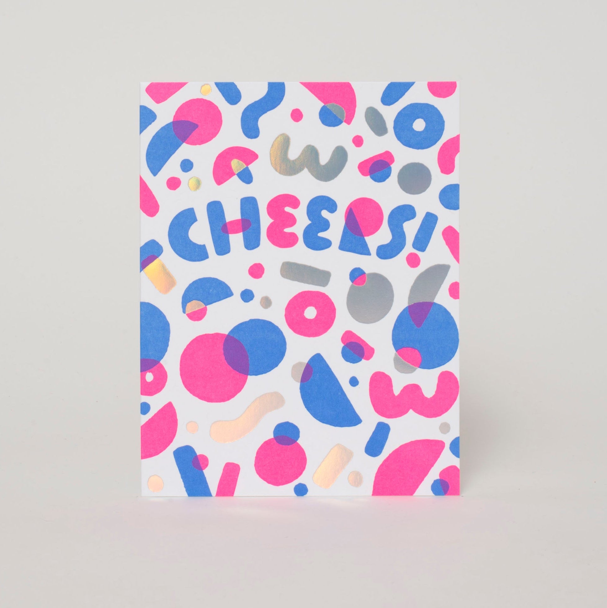 Confetti Cheers Congrats Letterpress Greeting Card