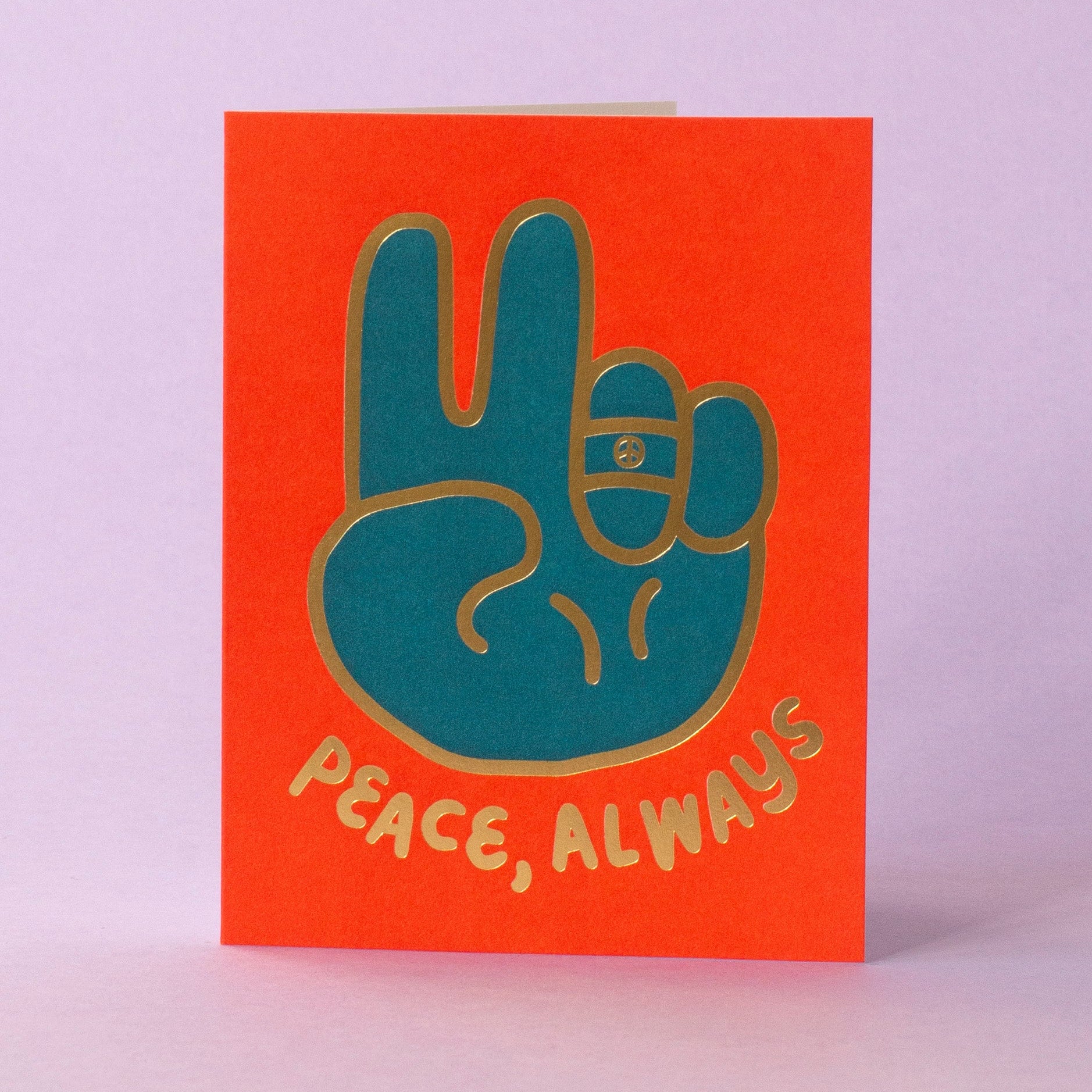 Peace, Always Letterpress Greeting Card